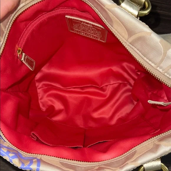 Coach Poppy Beige and Gold Women's shoulder and cross body Bag - Picture 14 of 17